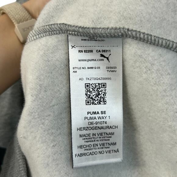 PUMA Essentials Big Logo Hoodie Sweatshirt NWT Men's Sz L Medium Gray Fleece - Picture 6 of 8